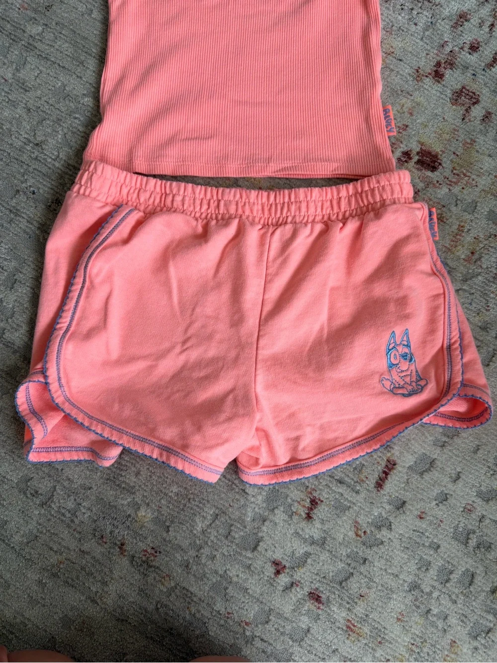 Bluey Girls Tank and Shorts Set, size M 7/8